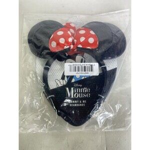 Disney Minnie Mouse Mommy & Me Headbands Pack of 2 Black with Red Polka Dot Bow